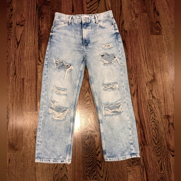 Bershka baggy blue jeans